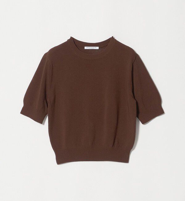 BEAUTY&YOUTH UNITED ARROWS「コイルニット ショートスリーブ プルオーバー ウォッシャブル」|ニット・セーター|DK.BROWN
