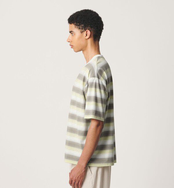 BEAUTY&YOUTH UNITED ARROWS「オンブレ ボーダー クルーネック Tシャツ」|Tシャツ・カットソー|