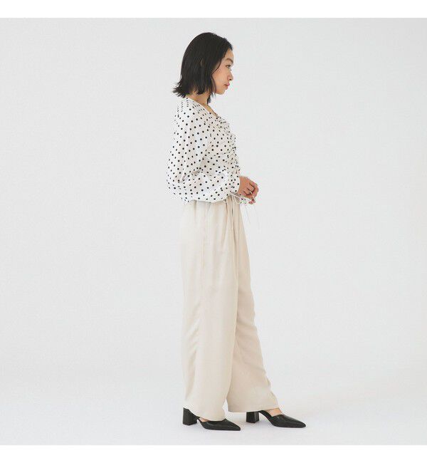 Ray BEAMS 「ドット センター ギャザー ブラウス」|シャツ・ブラウス|