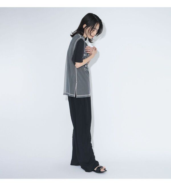 BEAMSBOY「maturely / シャンブレー チュール ノースリーブ」|Tシャツ・カットソー|