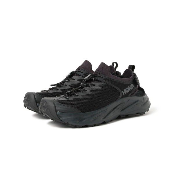 BEAMS「BEAMS｜HOKA / Hopara 2｜水陸両用 スポーツサンダル｜アウトドア ハイキング｜全天候型 速乾 撥水」|スニーカー|BLACK/BLACK