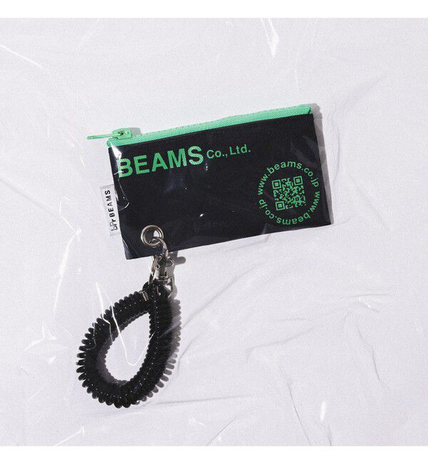 BEAMS「bPr BEAMS / ターポリン ロゴ ポーチ XS」|ポーチ|NAVY