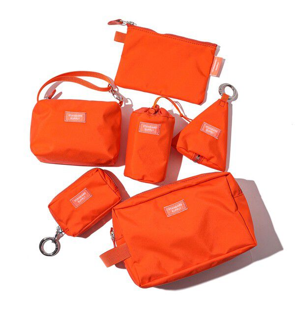 BEAMS「【別注】STANDARD SUPPLY / フラットポーチ "BEAMS ORANGE"」|ポーチ|