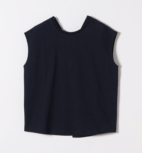 SHIPS any「《追加予約》SHIPS any:〈洗濯機可能〉バック レース コンビ フレンチスリーブ プルオーバー」|Tシャツ・カットソー|