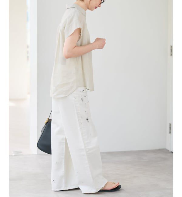 Spick and Span「《セットアップ可》ラミーブレンドフレンチスリーブシャツ」|シャツ・ブラウス|