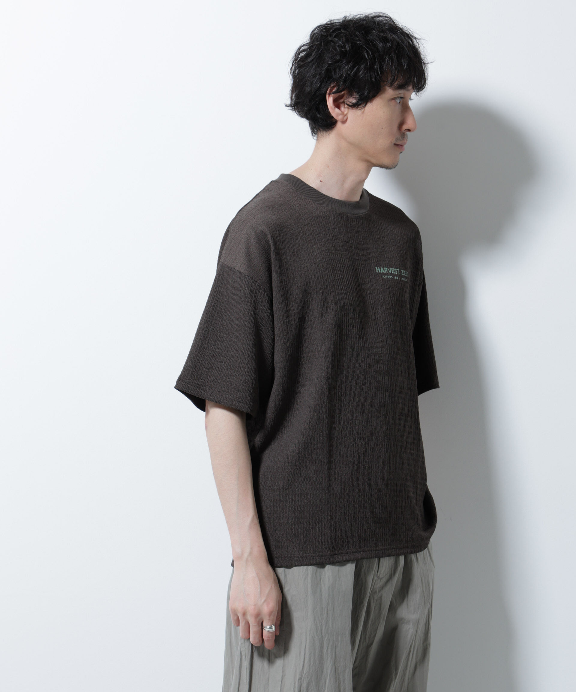 nano･universe「楊柳プリントTシャツ 半袖」|Tシャツ・カットソー|