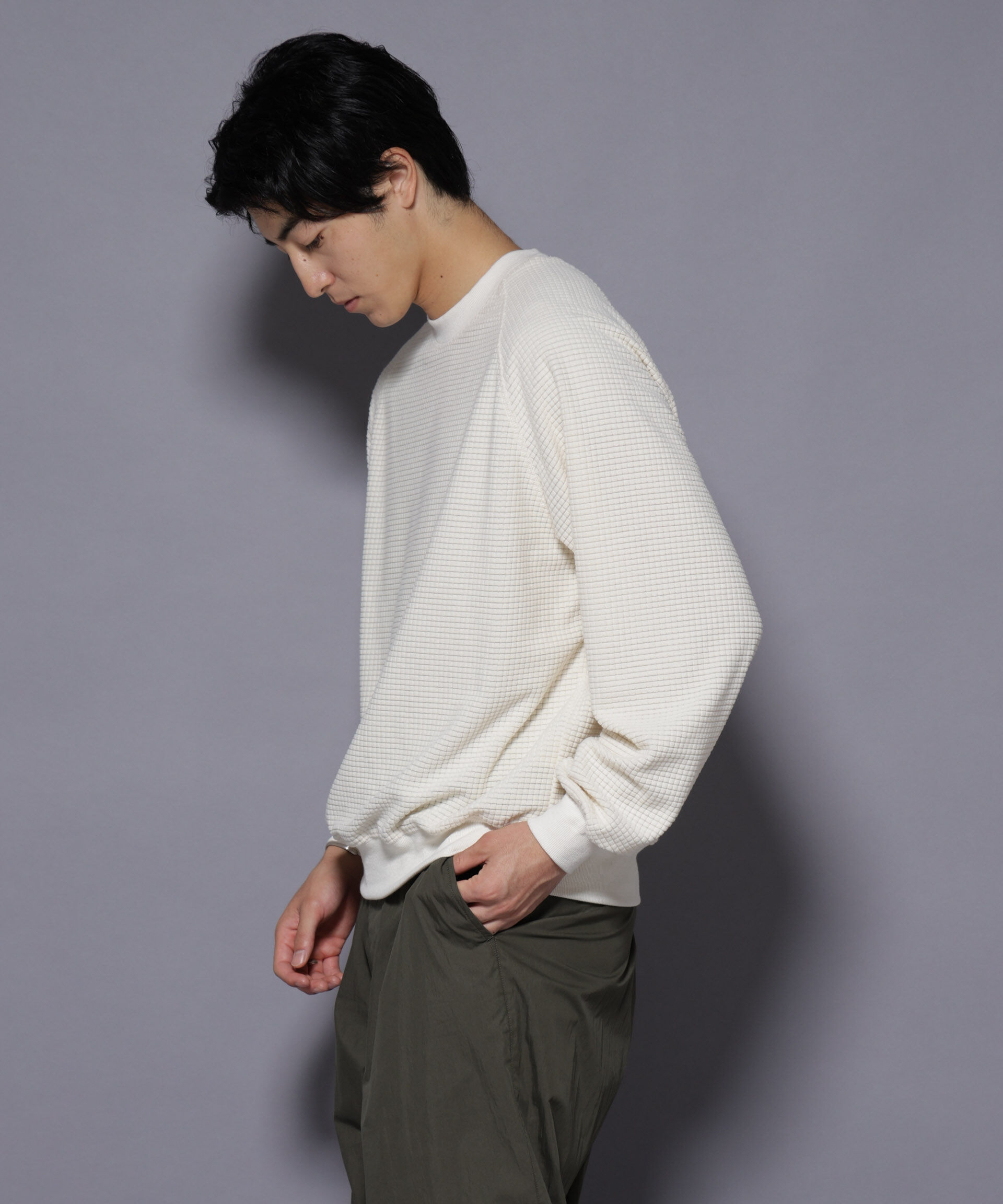 NANO universe「NORMANBROS別注 ワッフルフリース 長袖」|Tシャツ・カットソー|