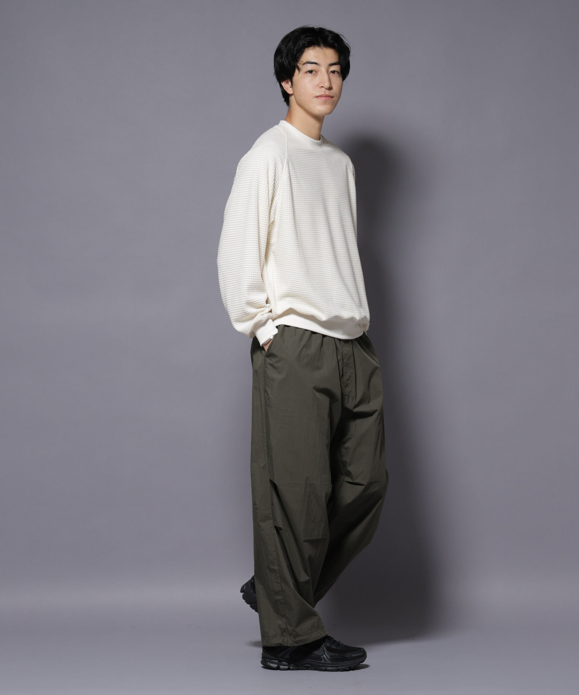NANO universe「NORMANBROS別注 ワッフルフリース 長袖」|Tシャツ・カットソー|