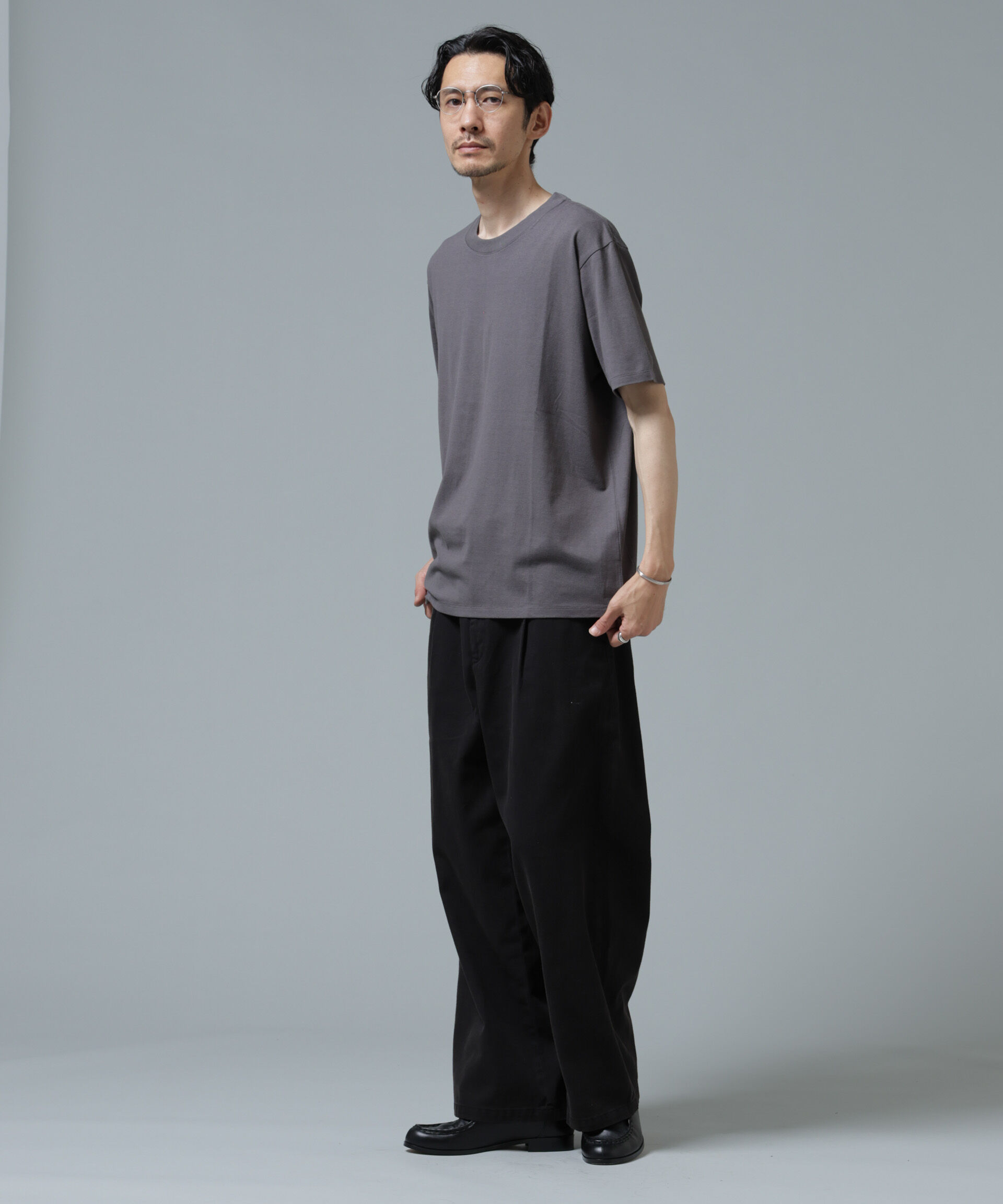 NANO universe「Anti Soaked(R) 汗染み防止 ライトウェイト 5.6oz ミドルシルエットTシャツ」|Tシャツ・カットソー|