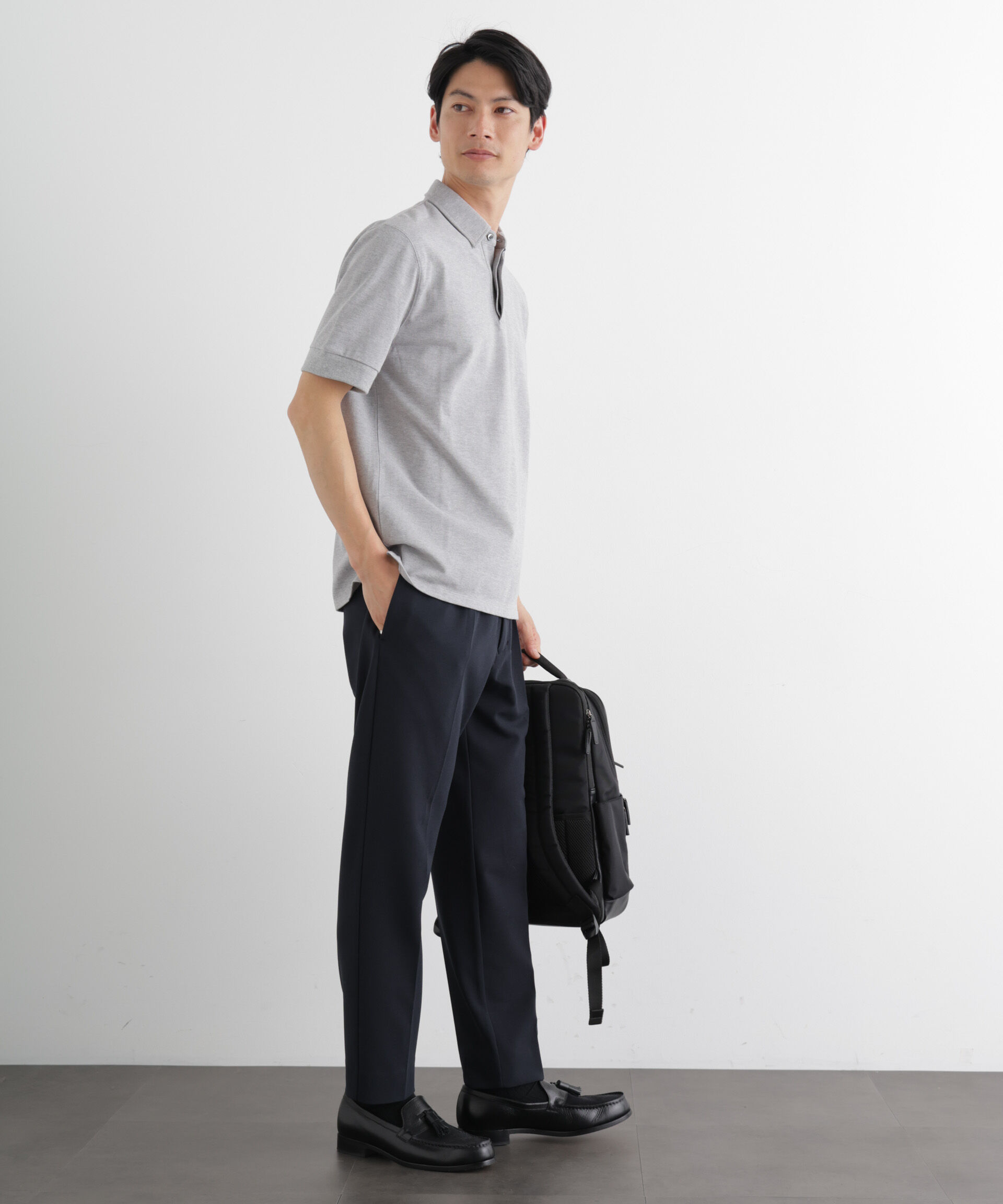 nano･universe「Anti Soaked(R) 汗染み防止 比翼ポロシャツ」|Tシャツ・カットソー|