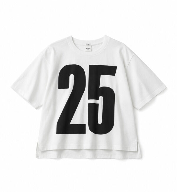 TIARA「《別注》【HEALTHY DENIM/ヘルシーデニム】25THプリントボクシーTシャツ」|Tシャツ・カットソー|ホワイト