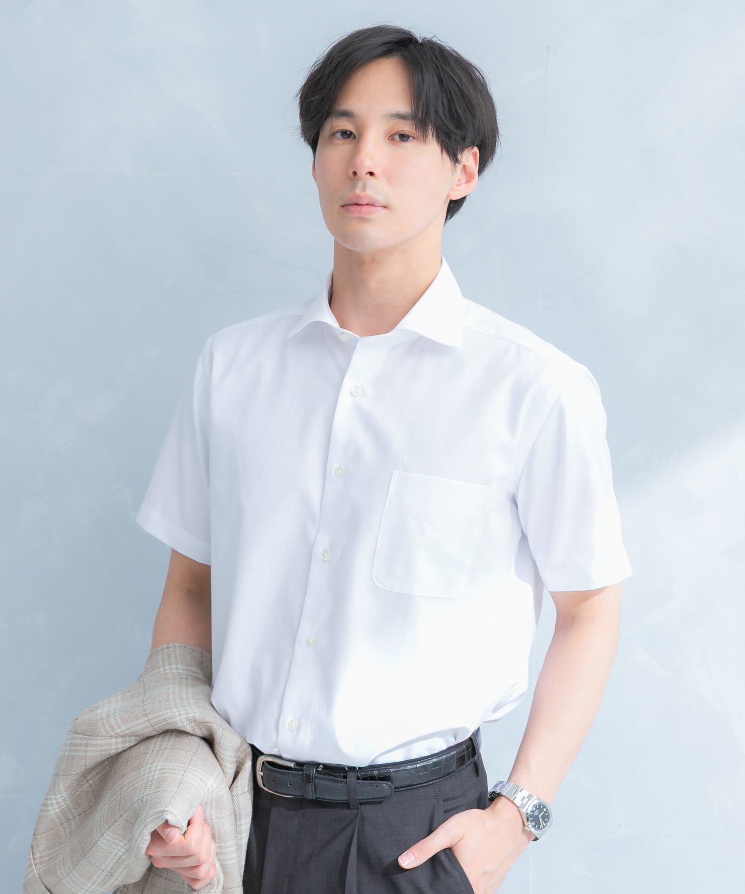 URBAN RESEARCH DOORS「LIFE STYLE TAILOR　セミワイド半袖シャツ」|シャツ・ブラウス|