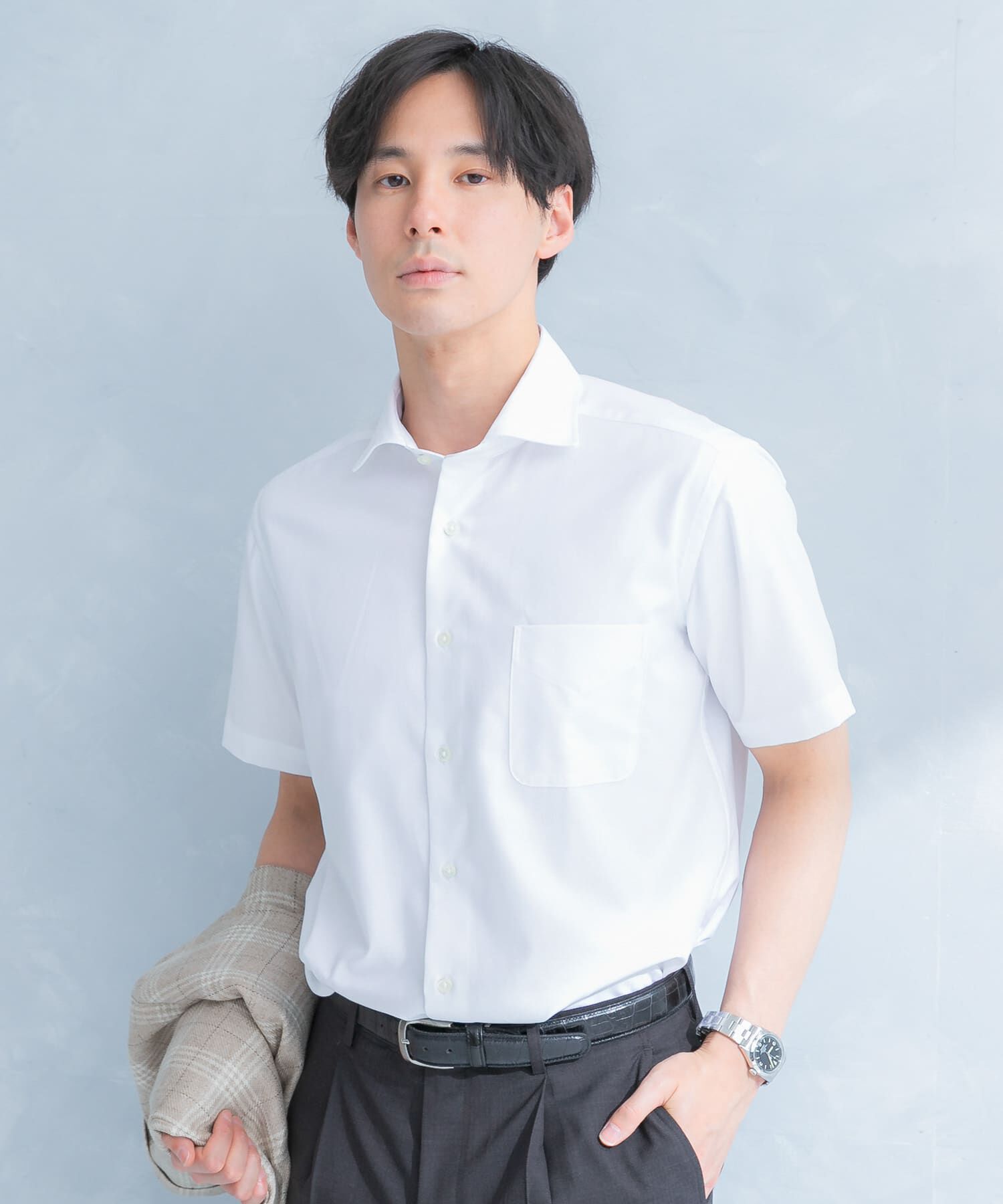 URBAN RESEARCH DOORS「LIFE STYLE TAILOR　セミワイド半袖シャツ」|シャツ・ブラウス|