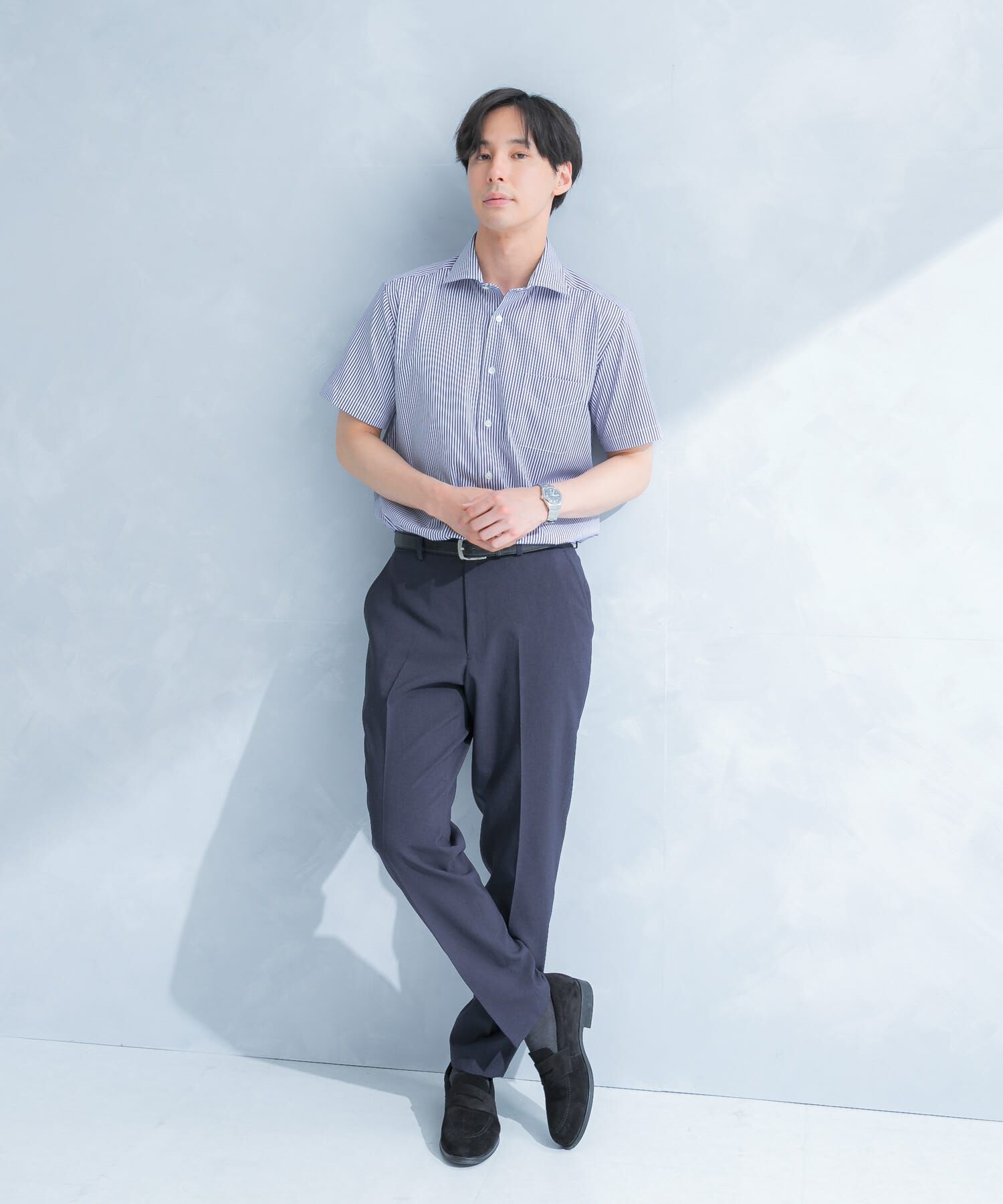 URBAN RESEARCH DOORS「LIFE STYLE TAILOR　セミワイド半袖シャツ」|シャツ・ブラウス|