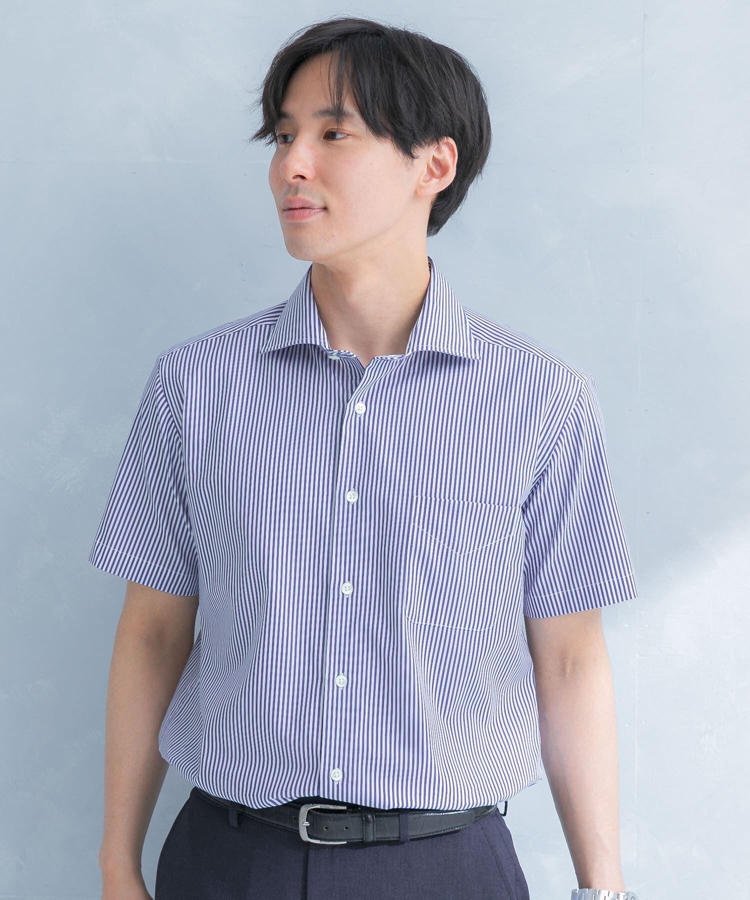 URBAN RESEARCH DOORS「LIFE STYLE TAILOR　セミワイド半袖シャツ」|シャツ・ブラウス|