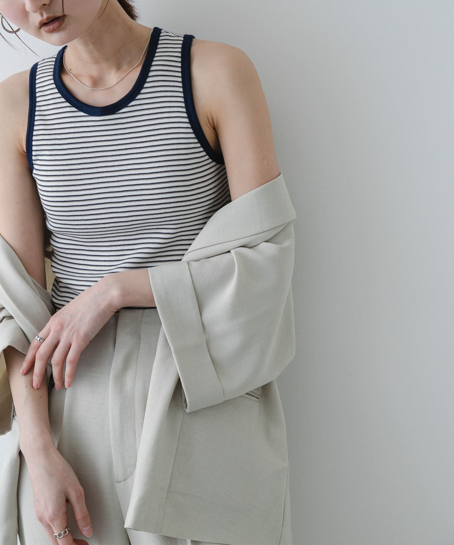 SENSE OF PLACE by URBAN RESEARCH「『別注』Healthknit&times;SENSE OF PLACE ボーダータンクトップ」|タンクトップ|