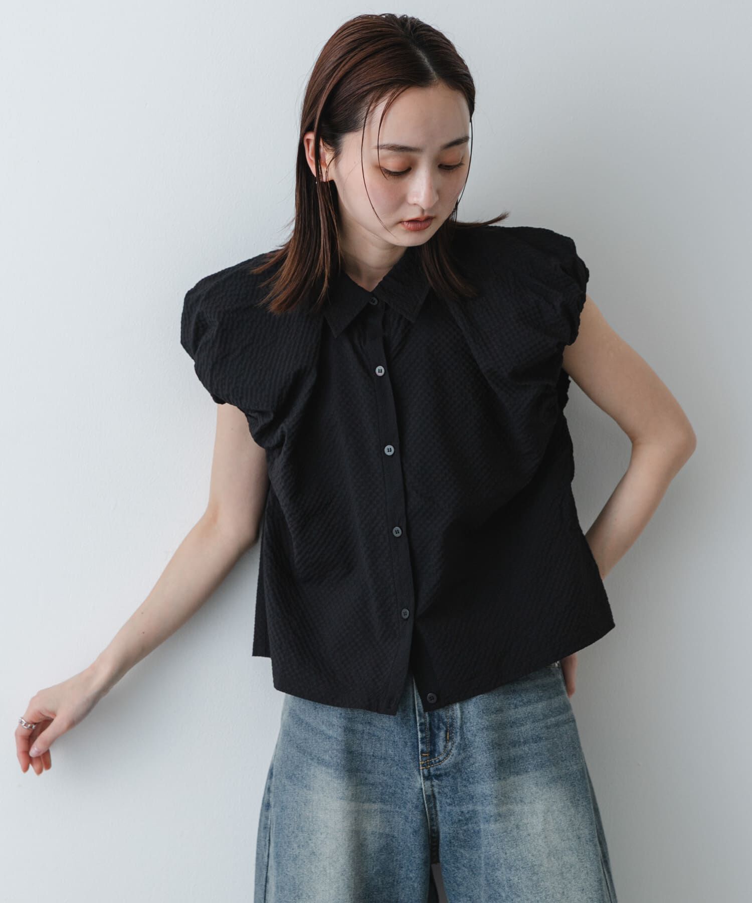 SENSE OF PLACE by URBAN RESEARCH「シアーサッカーバルーンスリーブシャツ」|シャツ・ブラウス|