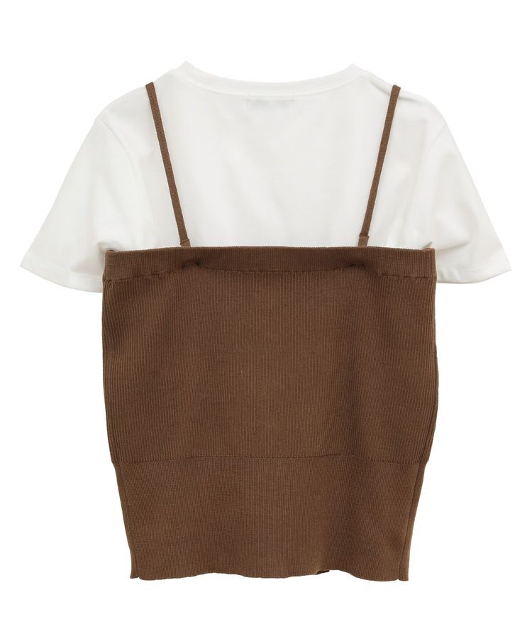 earth music&ecology「SET2点コンパクトTEE＋マルチwayニットビスチェ」|Tシャツ・カットソー|