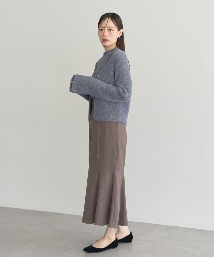 earth music&ecology「SET2点チャーム付きシャギーニット＋インナー」|カーディガン|