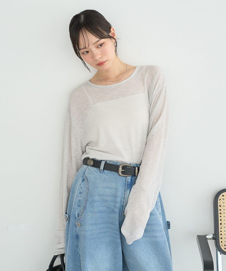 earth music&ecology「シアーワッフルプルオーバー」|Tシャツ・カットソー|