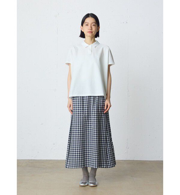 MidiUmi「MidiUmi シアサッカーチェックスカート」|スカート|