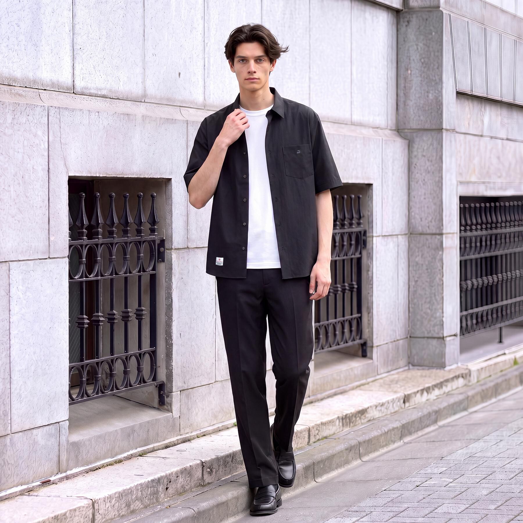 DRESSTERIOR「【接触冷感/UVカット/ウォッシャブル/Safari5月号掲載】AIRTOOL ハーフスリーブシャツ」|シャツ・ブラウス|
