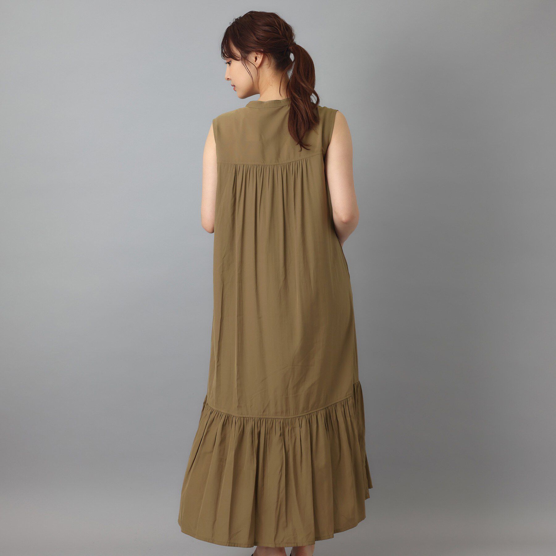 DRESSTERIOR「ノースリーブギャザーヘムワンピース」|ワンピース|