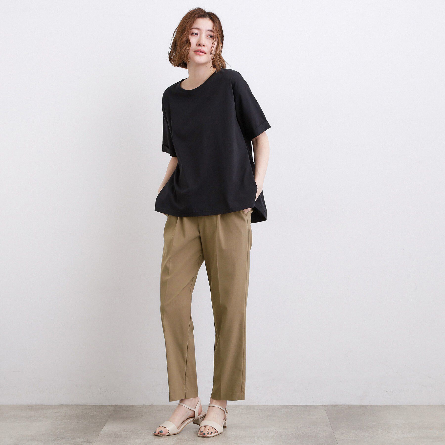 grove「【センタープレスがとれにくい】ハイパーストレッチテーパードパンツ」|その他|