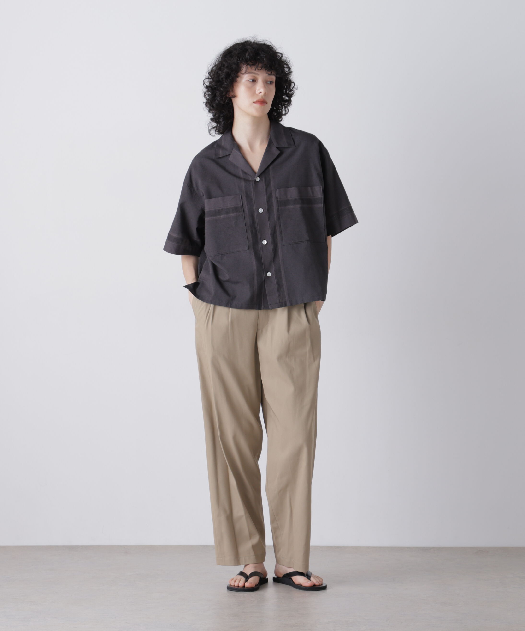 YLEVE 「YLEVE / DOBBY STRIPE CHAMBRAY SHIRT」|シャツ・ブラウス|