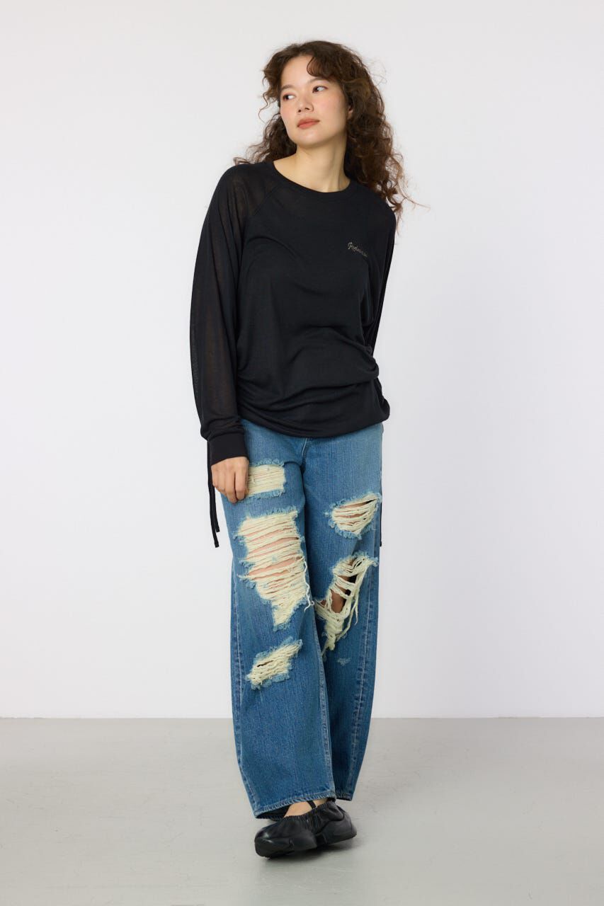 RODEO CROWNS「サイドシャーリングルーズトップス」|Tシャツ・カットソー|