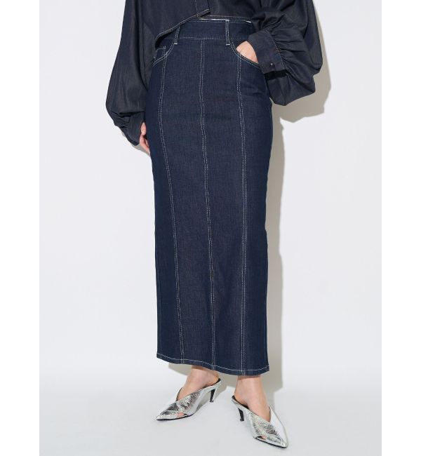 ELENDEEK「DENIM I-LINE SK」|スカート|ブルー