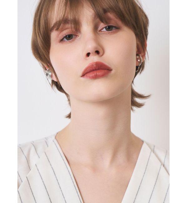 ELENDEEK「ASYMMETRY HOOP EAR CUFF」|イヤーカフ|シルバー