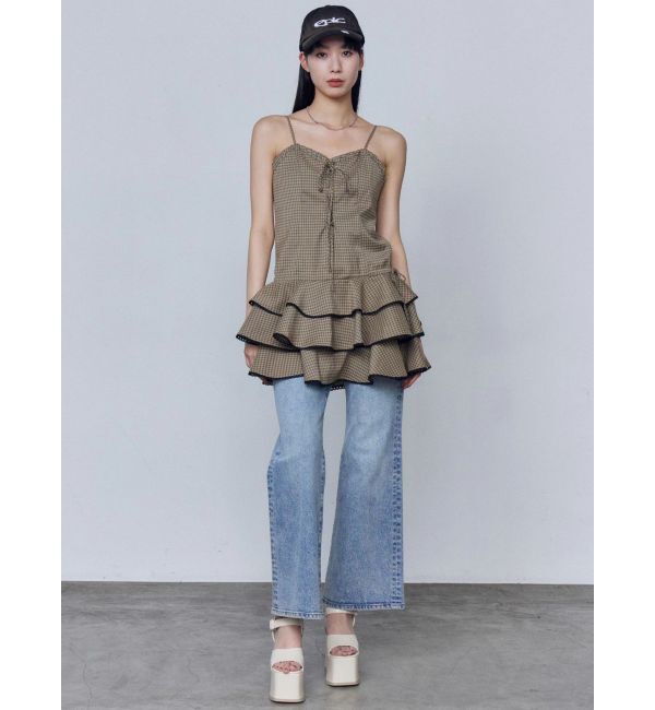 EMODA「レースアップティアードミニワンピース」|ワンピース|