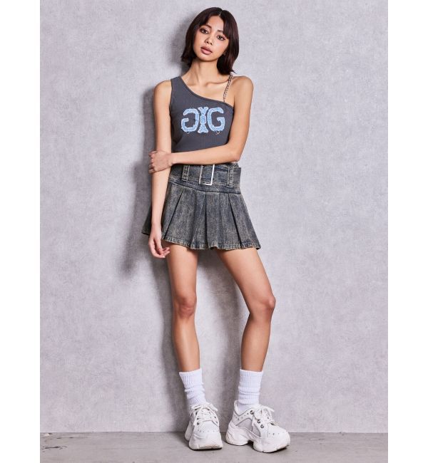 GYDA「Denim Symmetry GYDAワンショルチェーンタンクトップ」|タンクトップ|