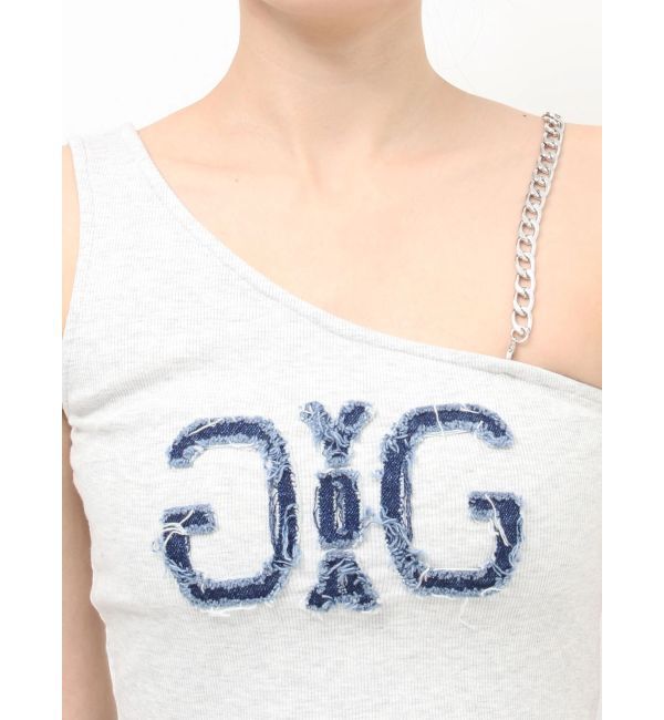 GYDA「Denim Symmetry GYDAワンショルチェーンタンクトップ」|タンクトップ|