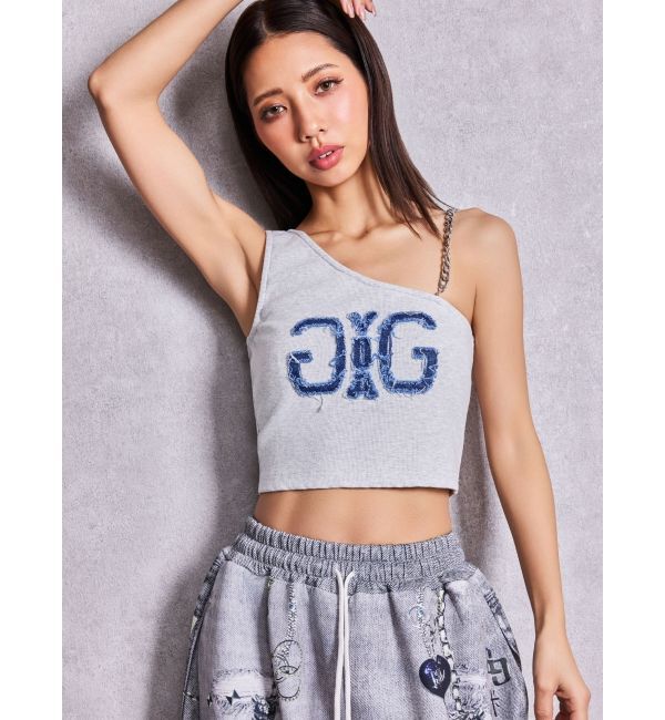 GYDA「Denim Symmetry GYDAワンショルチェーンタンクトップ」|タンクトップ|