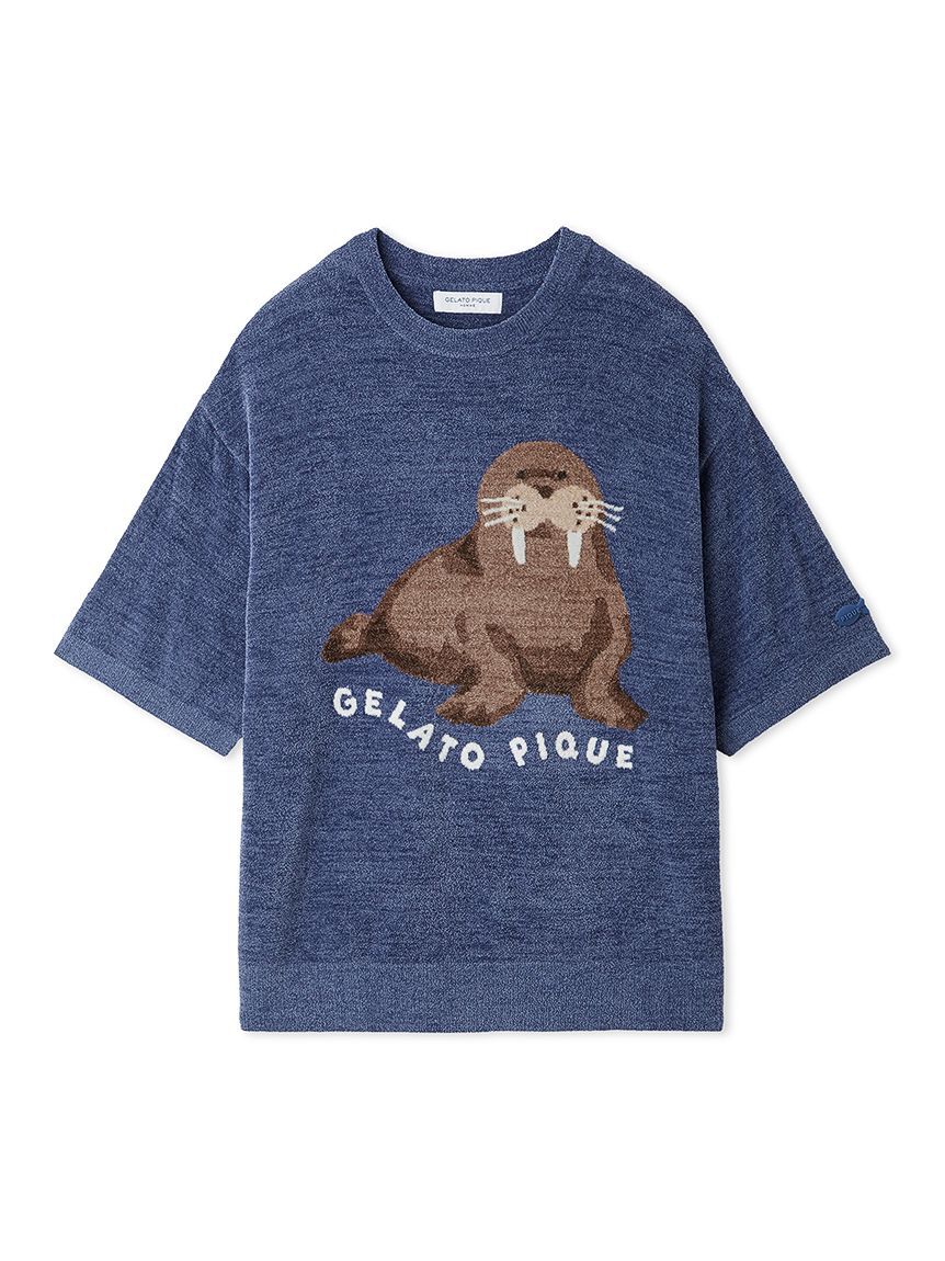 GELATO PIQUE HOMME「【HOMME】【接触冷感】スムーズィーliteシーアニマルジャガードプルオーバー」|プルオーバー|NVY
