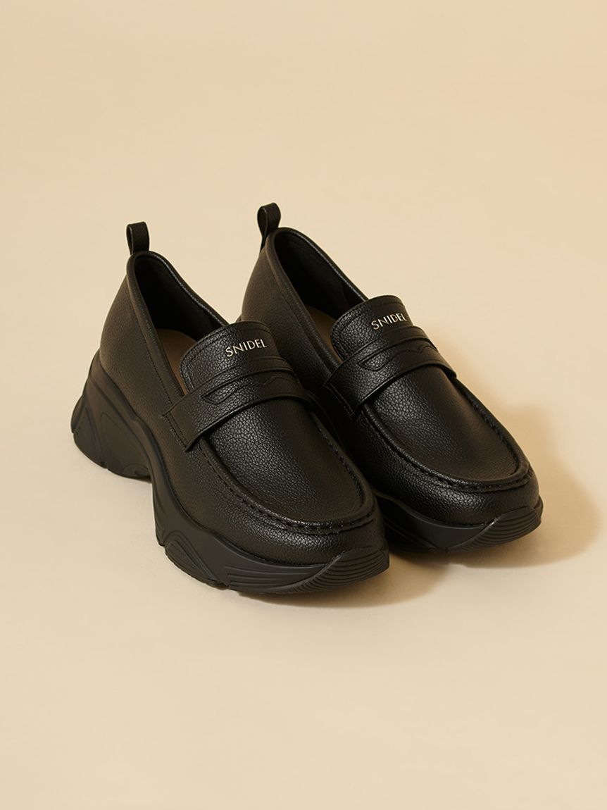 SNIDEL「スニーカーソールローファー」|パンプス|BLK