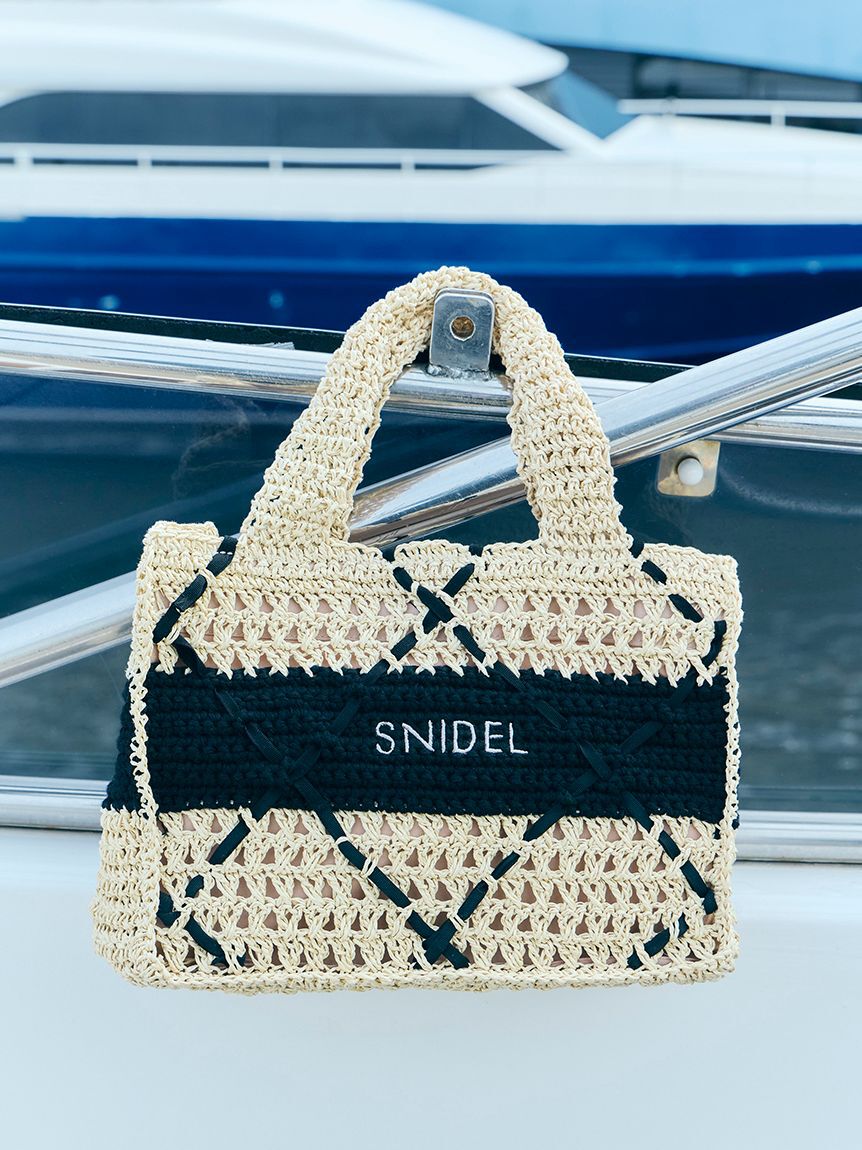 SNIDEL「ペーパークロシェトート」|トートバッグ|