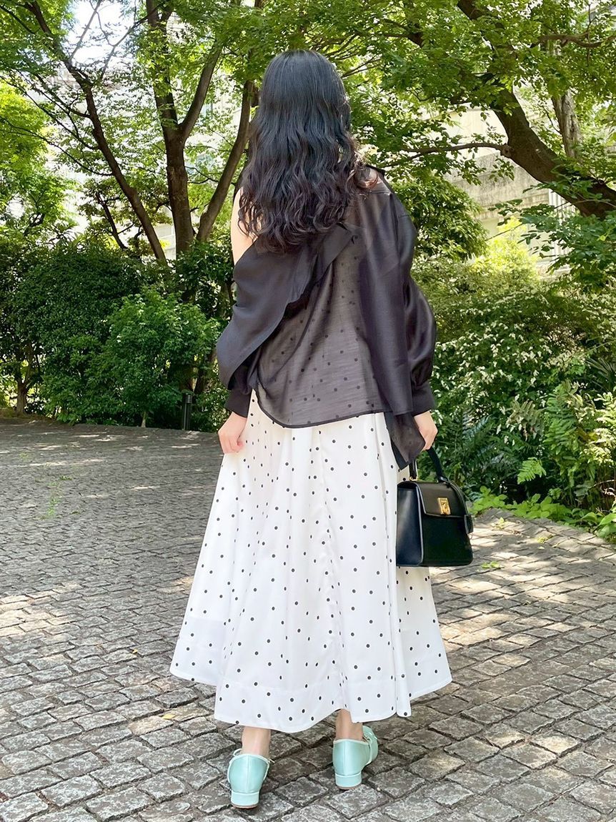 LILY BROWN「【ウォッシャブル】シアーオーバーシャツ」|シャツ・ブラウス|