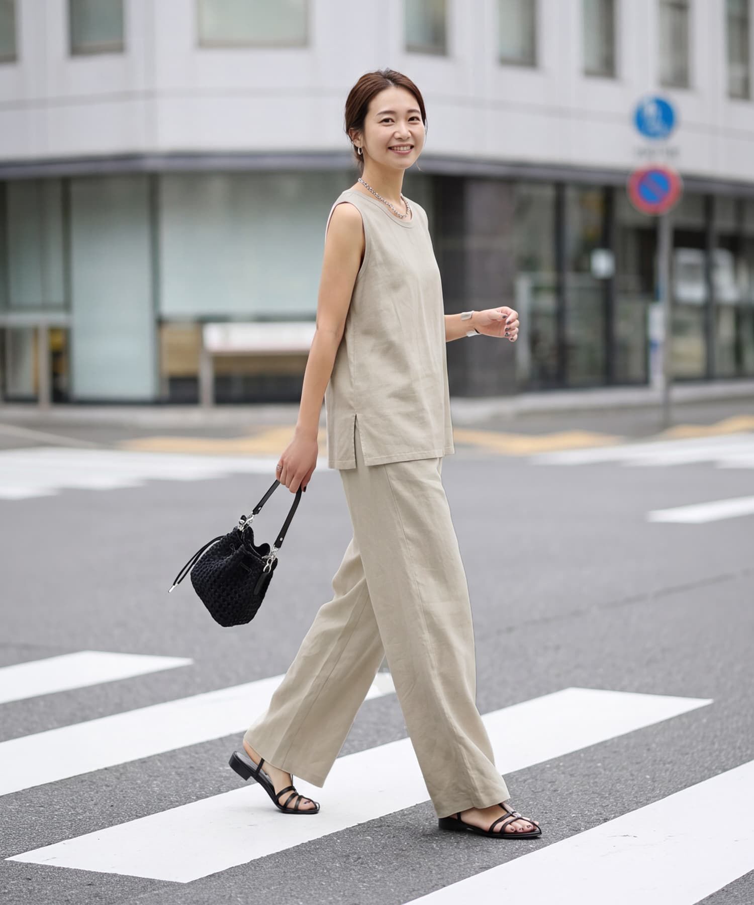 STYLE DELI「【セットアップ対応】綿100ピグメント加工ノースリトップ」|タンクトップ|