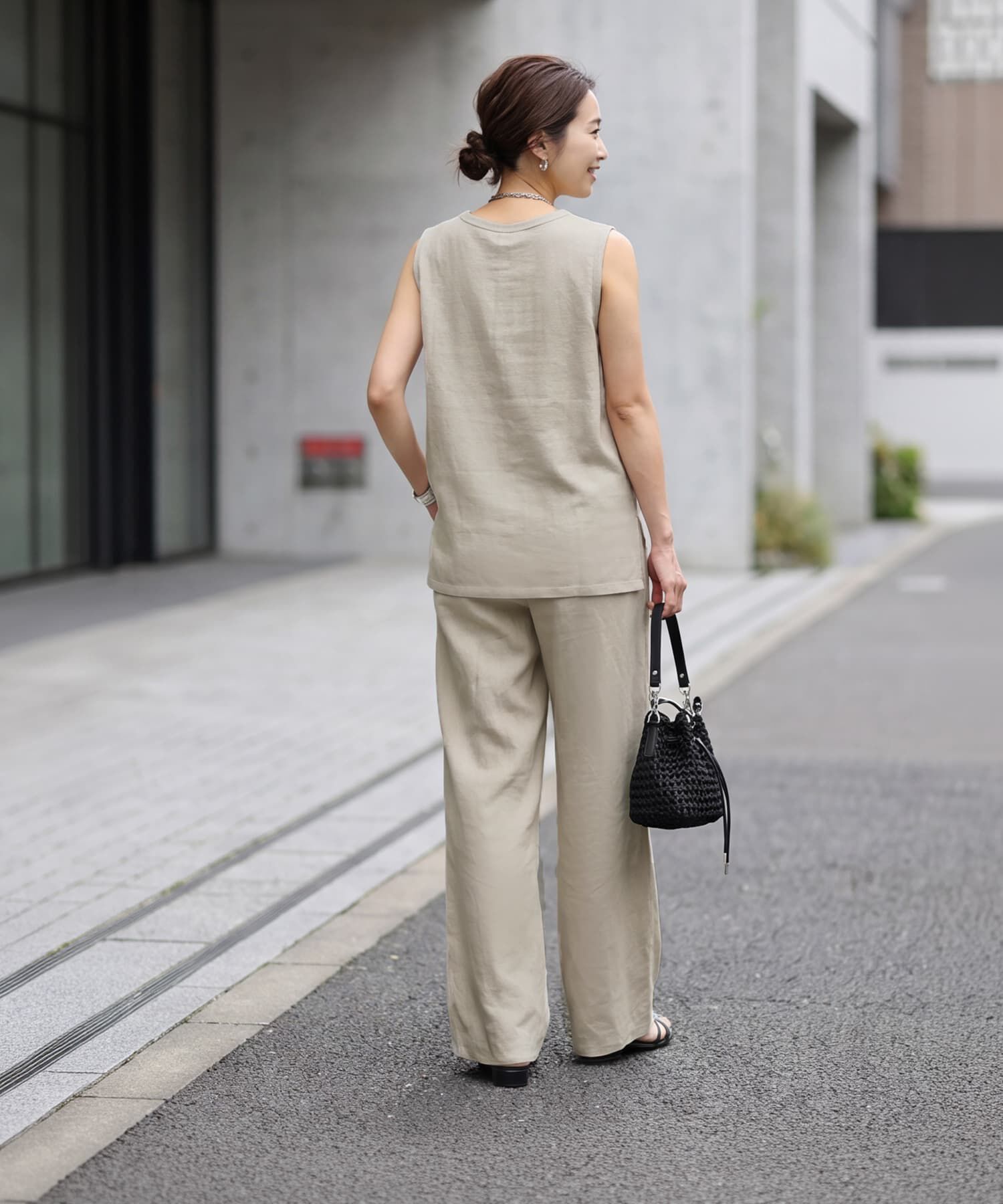 STYLE DELI「【セットアップ対応】綿100ピグメント加工ノースリトップ」|タンクトップ|