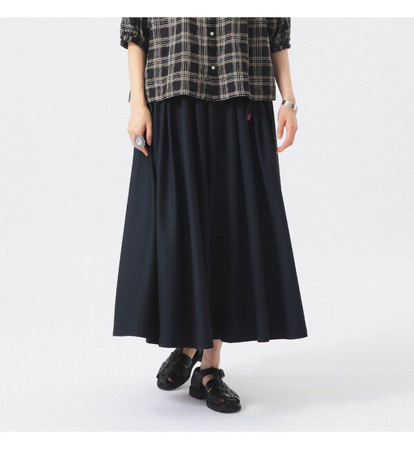 BEAMSBOY「【別注】Gramicci  / ギャバ ロングスカート」|スカート|NAVY