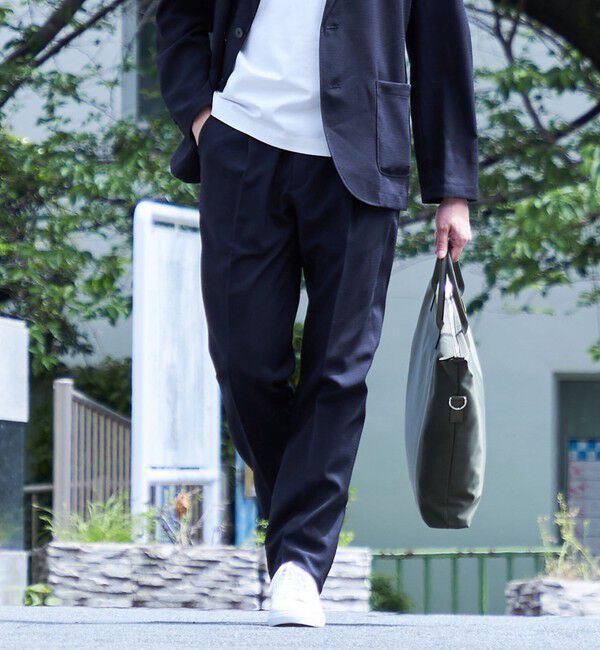 SHIPS「SHIPS:〈撥水/防しわ/洗濯機可能〉DOT AIR(R)スラックス(セットアップ対応)」|スラックス|ネイビー