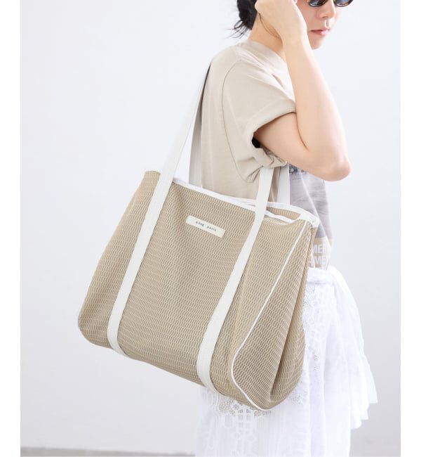 IENA「qbag paris/キューバッグ パリ NEST ZIP L バッグ」|トートバッグ|ベージュ