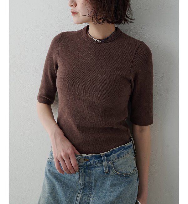  「《1枚でも透けにくい》ヴィンテージテレコTシャツ」|Tシャツ・カットソー|ブラウン