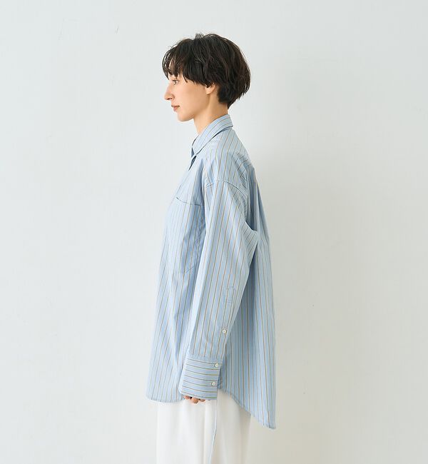 Rouge vif「ストライプメンズライクコットンシャツ」|シャツ・ブラウス|