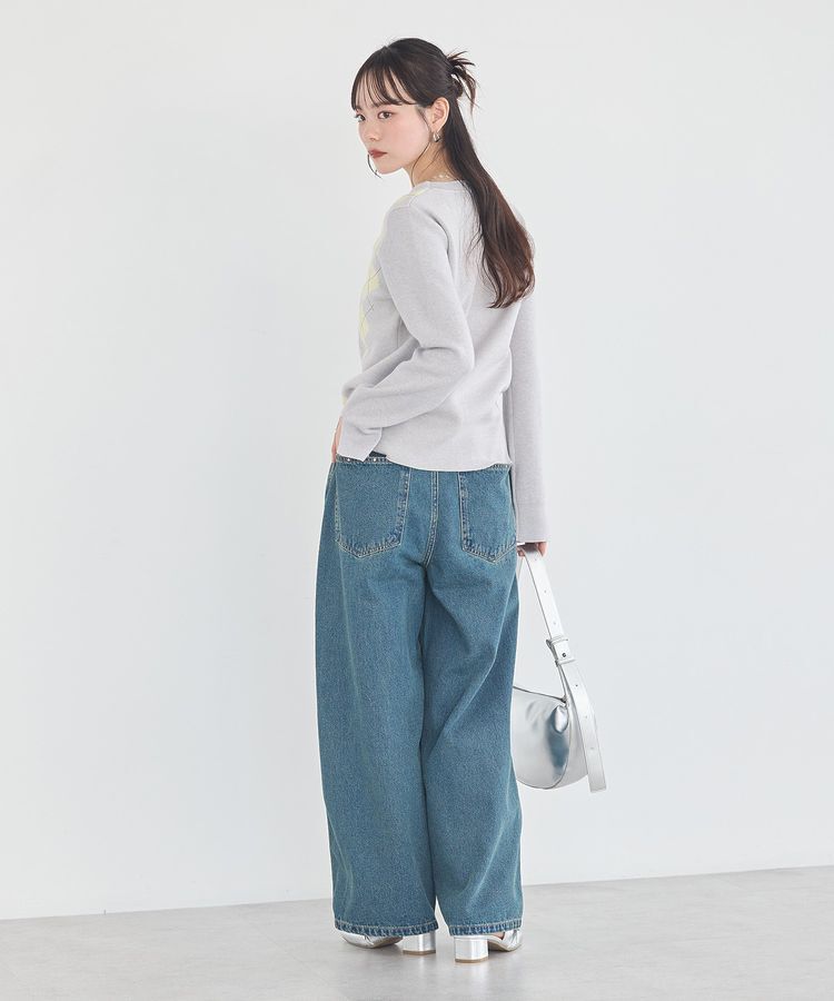 earth music&ecology「スタッズデニムパンツ」|デニム|