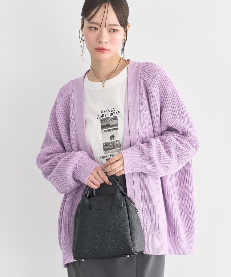 earth music&ecology「アゼトッパーカーディガン」|カーディガン|Lilac