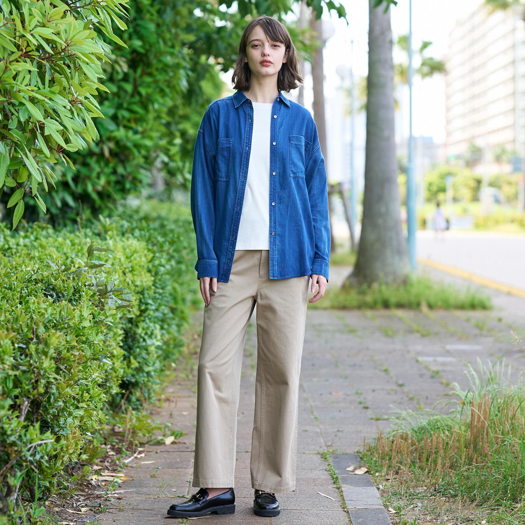 DRESSTERIOR「【夏デニム】シアーデニムシャツ」|シャツ・ブラウス|